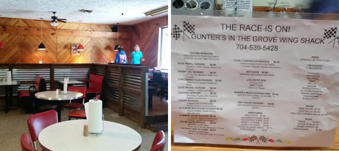 Gunter's in the Grove Menu